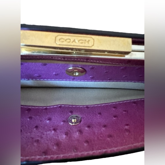 Coach 49850 Legacy Framed Ostrich Embossed Leather Large Clutch Wallet - Picture 4 of 12